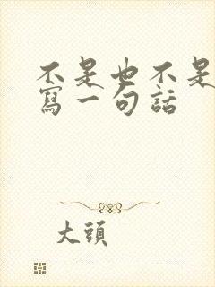 不是也不是而是写一句话