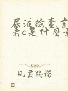 尿液检查有维生素c是什么意思