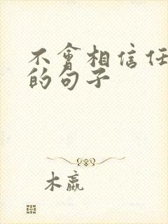 不会相信任何人的句子