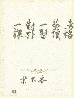 一对一艺考文化课补习价格