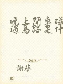 晚上开车碰见蛇过马路是什么征兆