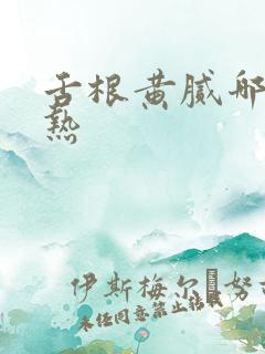 舌根黄腻哪里湿热