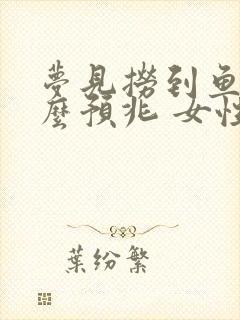 梦见捞到鱼是什么预兆 女性解梦