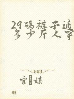 29码裤子适合多少斤人穿