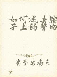 如何减去腰和肚子上的赘肉