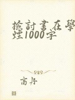 检讨书在学校抽烟1000字