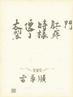 大便时肛门像撕裂了样疼