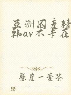 亚洲国产精品日韩av不卡在线