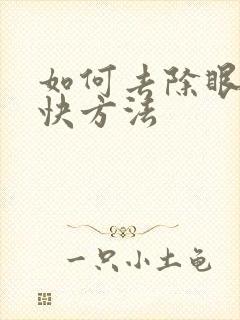 如何去除眼袋最快方法