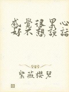 感觉很累心情不好不想说话