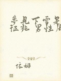 梦见下雪是什么征兆 男性周公解梦