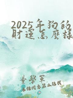 2025年狗的财运怎么样