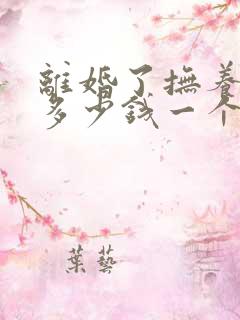 离婚了抚养费打多少钱一个月