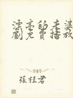 漂亮的老婆电视剧免费播放