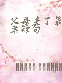 父母老了最火文案短句