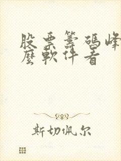 股票筹码峰用什么软件看