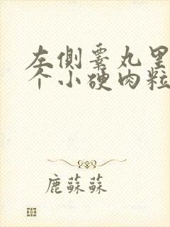 左侧睾丸里面有个小硬肉粒