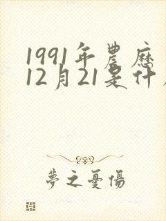 1991年农历12月21是什么星座