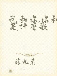 我和你,你和我是什么歌