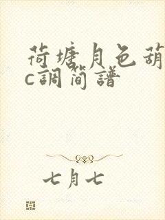 荷塘月色葫芦丝c调简谱