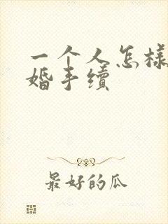 一个人怎样办离婚手续