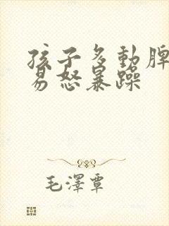 孩子多动脾气大易怒暴躁