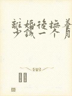 离婚后抚养费多少钱一个月