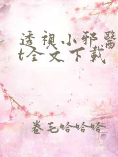 透视小邪医txt全文下载