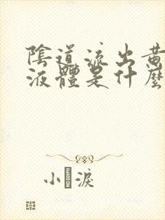 阴道流出黄色的液体是什么