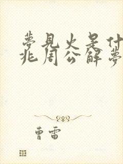 梦见火是什么预兆周公解梦