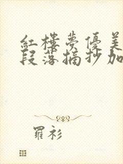 红楼梦优美句子段落摘抄加赏析300字