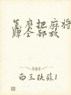 怎么把麻将机的牌全部放