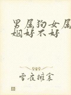 男属狗女属牛婚姻好不好