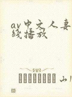 av中文人妻在线播放