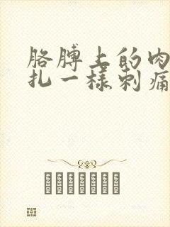 胳膊上的肉像针扎一样刺痛