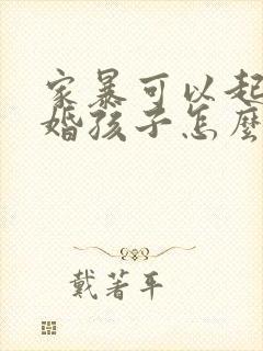 家暴可以起诉离婚孩子怎么判