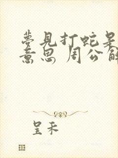 梦见打蛇是什么意思 周公解梦