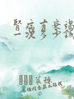 肾病有衰竭透析一次多少钱