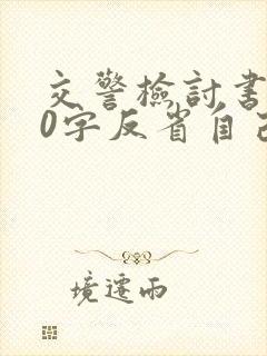 交警检讨书500字反省自己