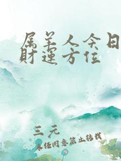 属羊人今日打牌财运方位