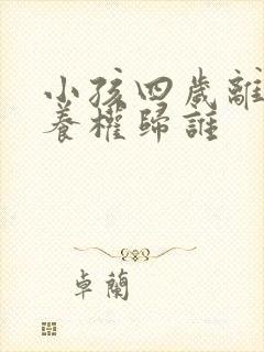 小孩四岁离婚抚养权归谁