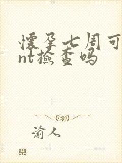 怀孕七周可以做nt检查吗