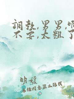 调教,男男,啊不要,太粗了,