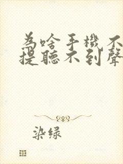 为啥手机不开免提听不到声音