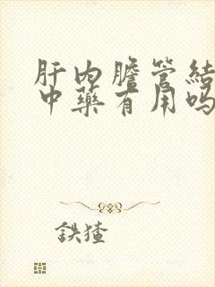 肝内胆管结石吃中药有用吗