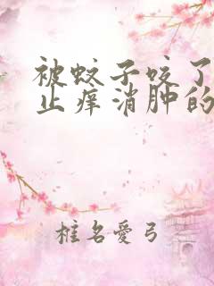 被蚊子咬了快速止痒消肿的药