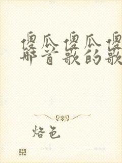 傻瓜傻瓜傻瓜是哪首歌的歌词