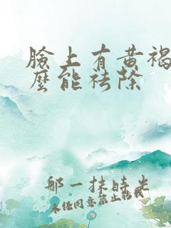脸上有黄褐斑怎么能祛除