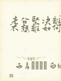 老公坚决离婚我不想离如何办