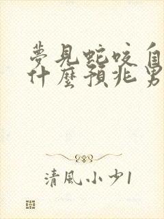 梦见蛇咬自己是什么预兆男人